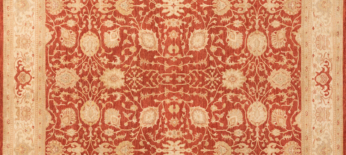 Einer unserer typischen Ziegler-Ferahan-Teppiche, beste Woll- & Knüpfqualität in besonders leichten & hellen Farbtönen
